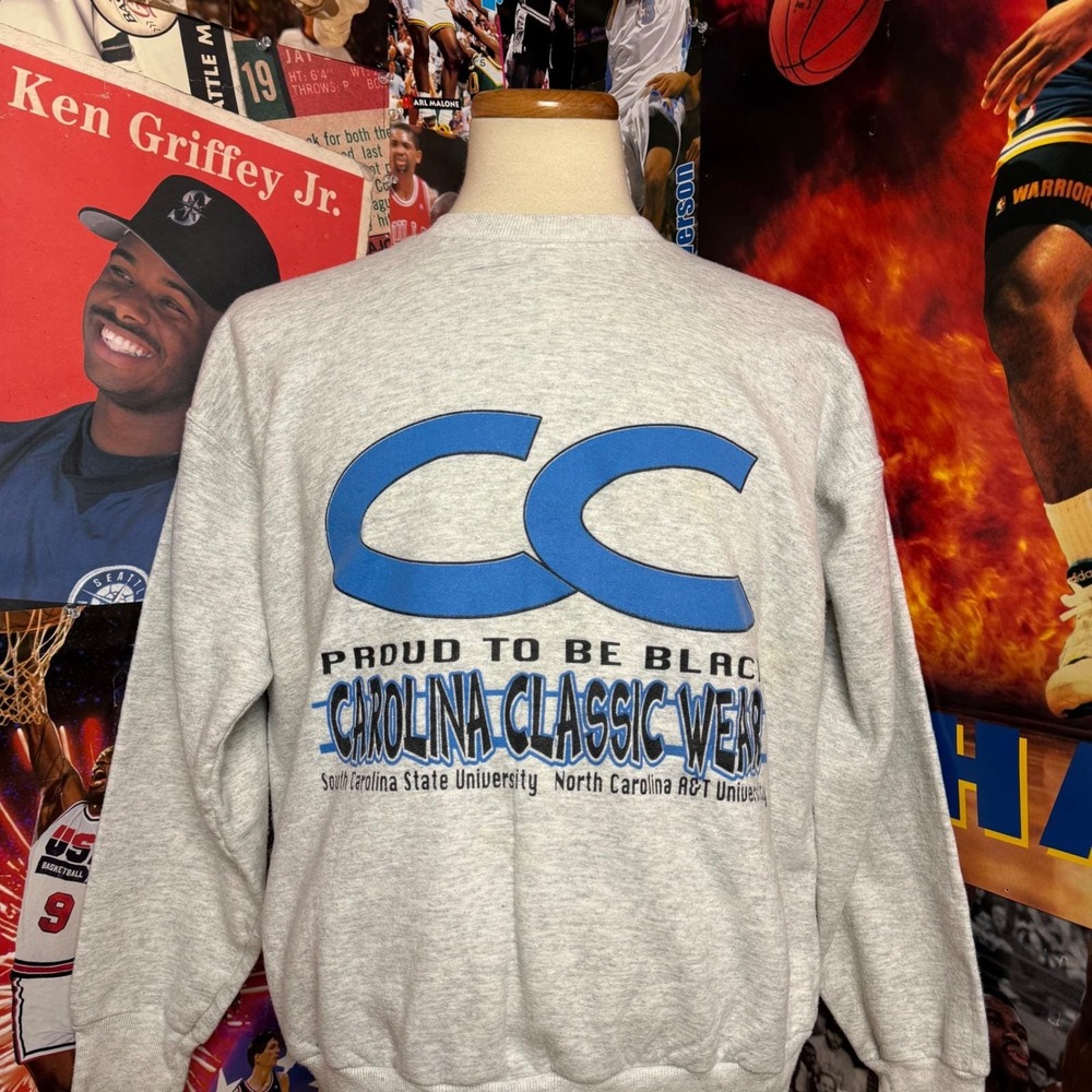 Vintage Carolina Classic Wear Proud to be Black Crewneck Sweatshirt Mens Sz XL